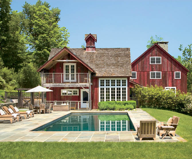 red barn house pool Home
