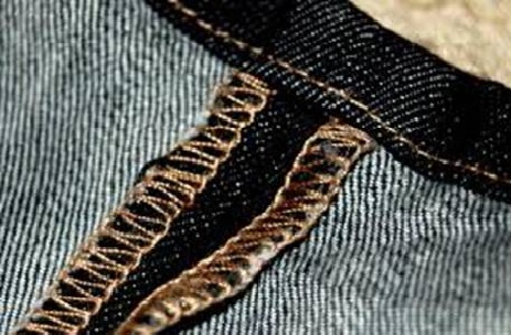 Not selvedge, standard seam - made in China by blind Filipino children who are underpaid. 